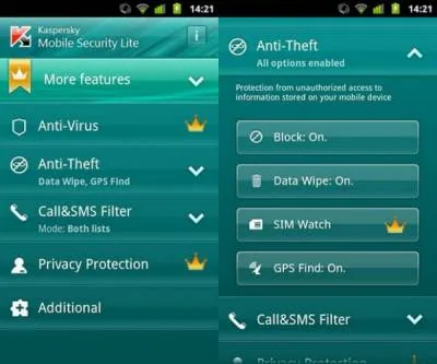 Бесплатный антивирус для Android Лаборатории Касперского. ВИДЕО
