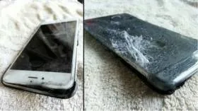 Во время зарядки iPhone 6 Plus взорвался