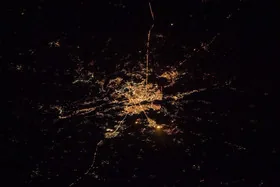 З космосу – нічний Київ