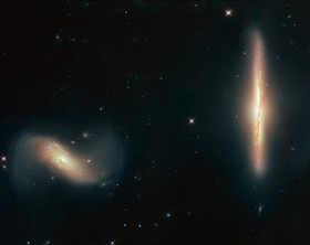 Танец галактик перед слиянием сфотографировал Hubble