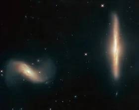 Танец галактик перед слиянием сфотографировал Hubble