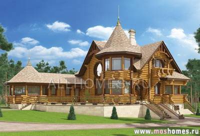 Проекты деревянных домов из оцилиндрованного бревна